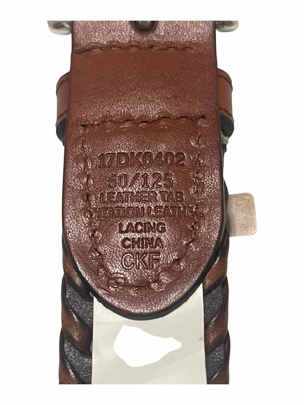 NWT Dockers Big & Tall Braided Brown Leather Belt – Silver Buckle